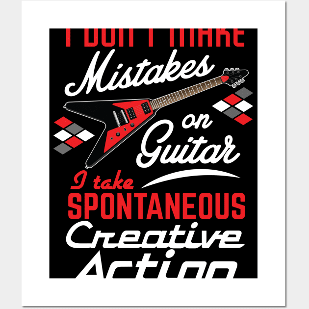 Vintage Rock-n-Roll Guitar - Spontaneous Action Wall Art by Vector Deluxe